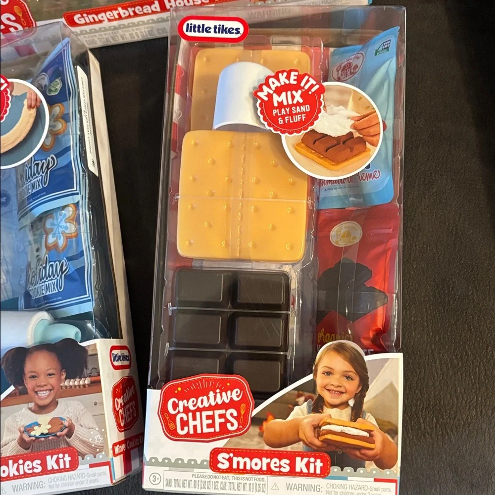 Little Tikes Creative Chefs Gingerbread House Winter Cookies & Smores Kits NEW